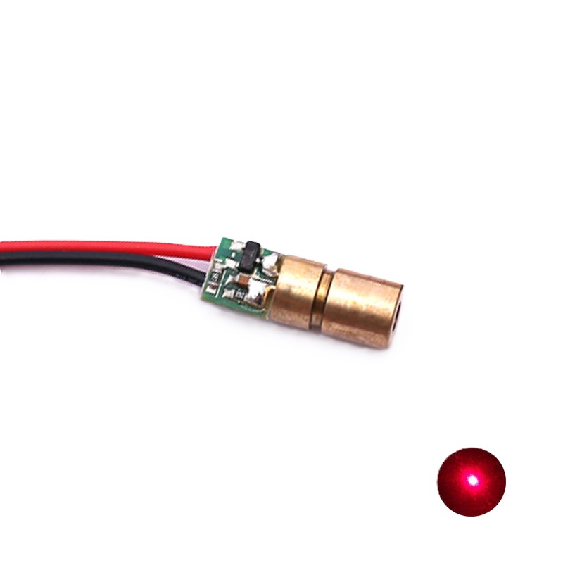 650nm Red Laser Diode Module 3V 5mW Copper Head 6.5mm (Laser Diode Module) image 1