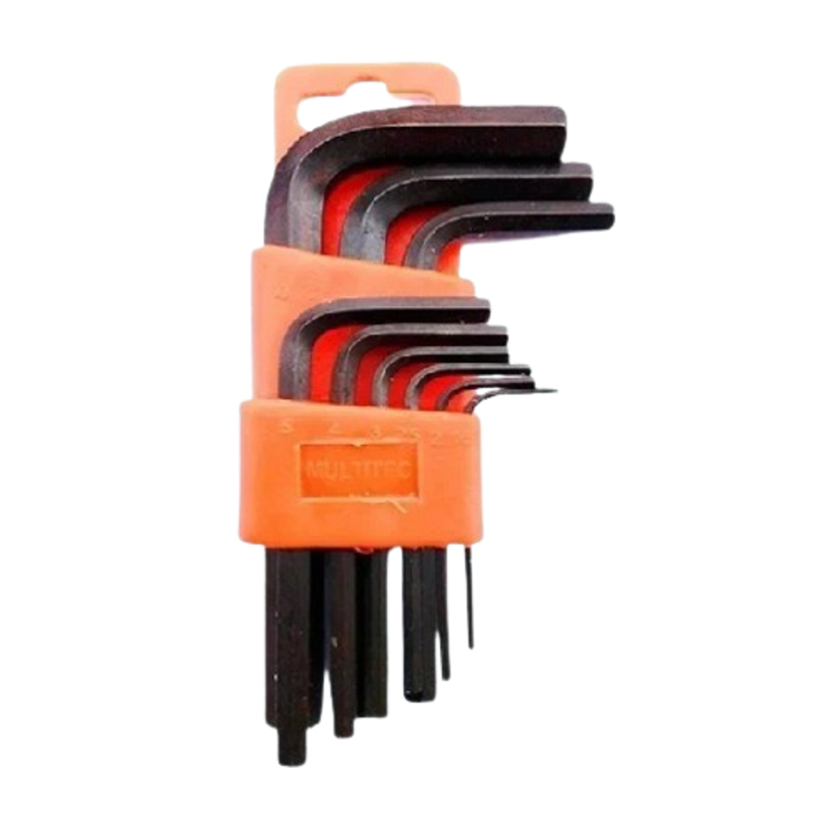 Multitec HSLK-100 Alloy Steel Allen Key Set Pack of 9 (Hex Key Set for Mechanical and Workshop Use) image 1