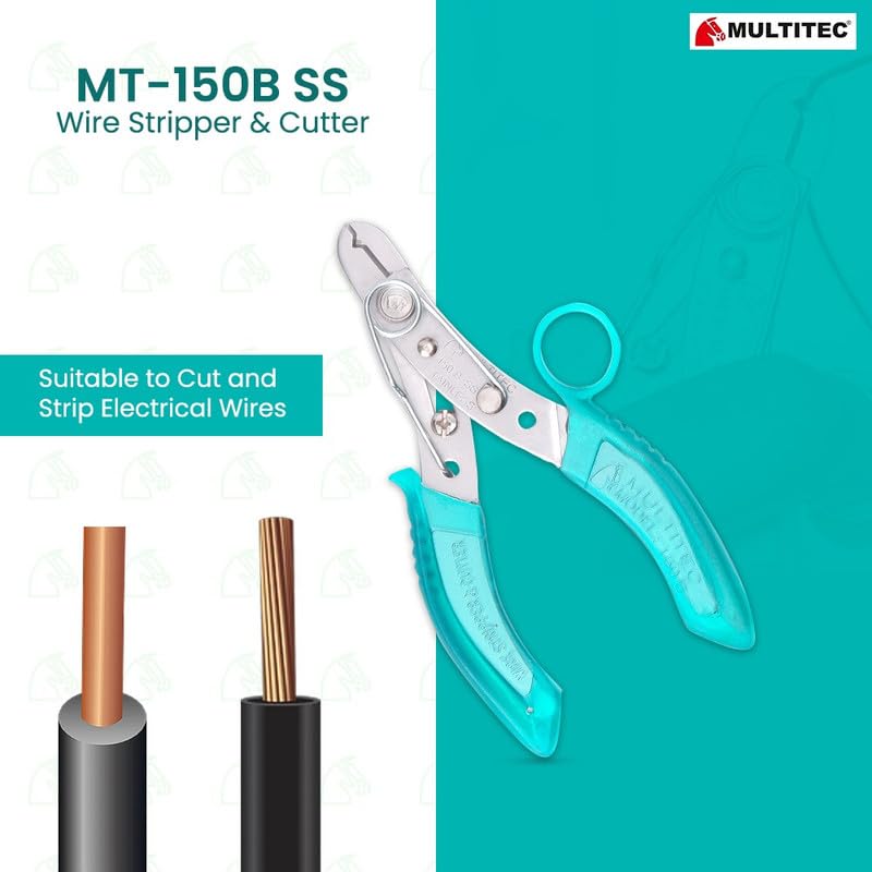 Multitec 150B SS Stainless Steel Wire Stripper and Cutter (Professional Wire Stripping Tool) image 4