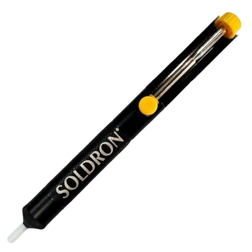 Soldron Black Aluminium Body Desoldering Pump (Manual Solder Sucker for PCB Desoldering) image 1