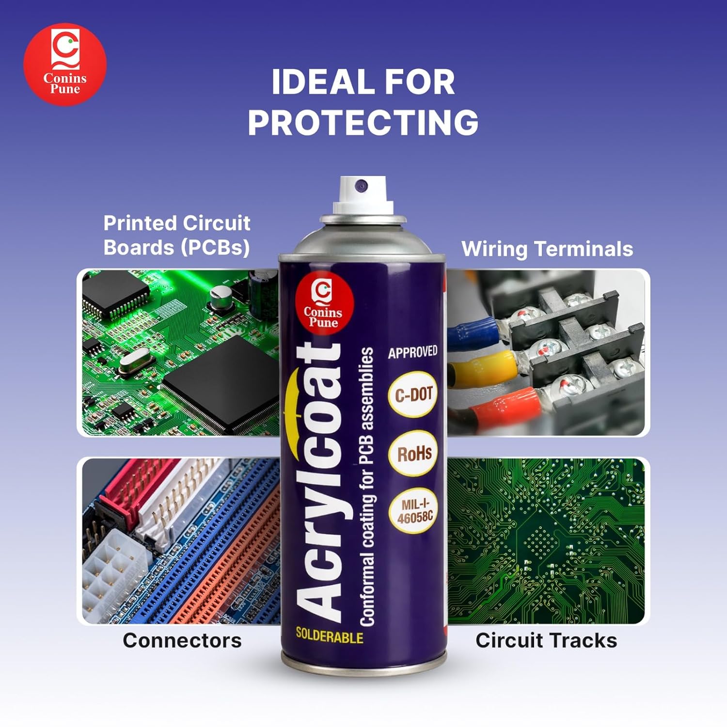 Acrylcoat AR-30 Conformal Coating 500ml (PCB Protective Coating, Solderable Acrylic Coating) image 2