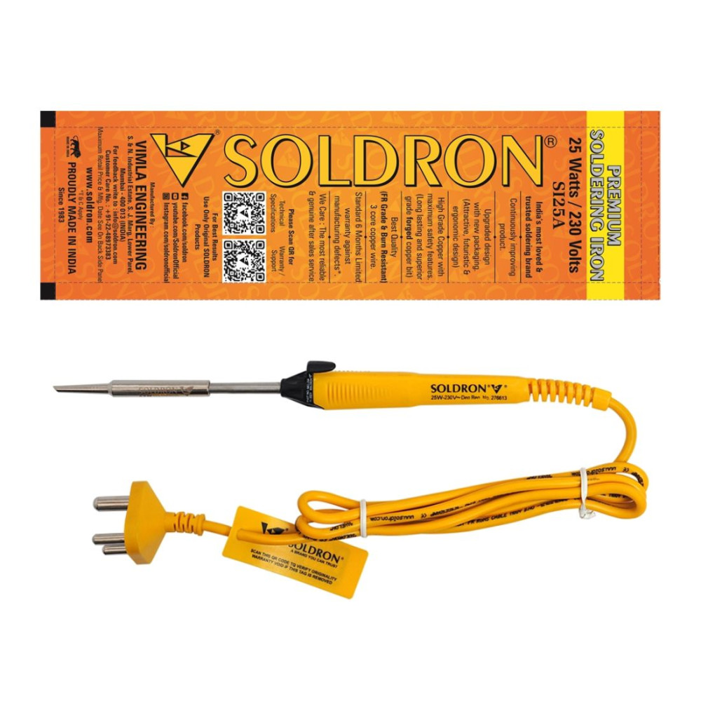 Soldron 25 Watt 230 Volts Soldering Iron (Electric Soldering Iron Tool) image 3