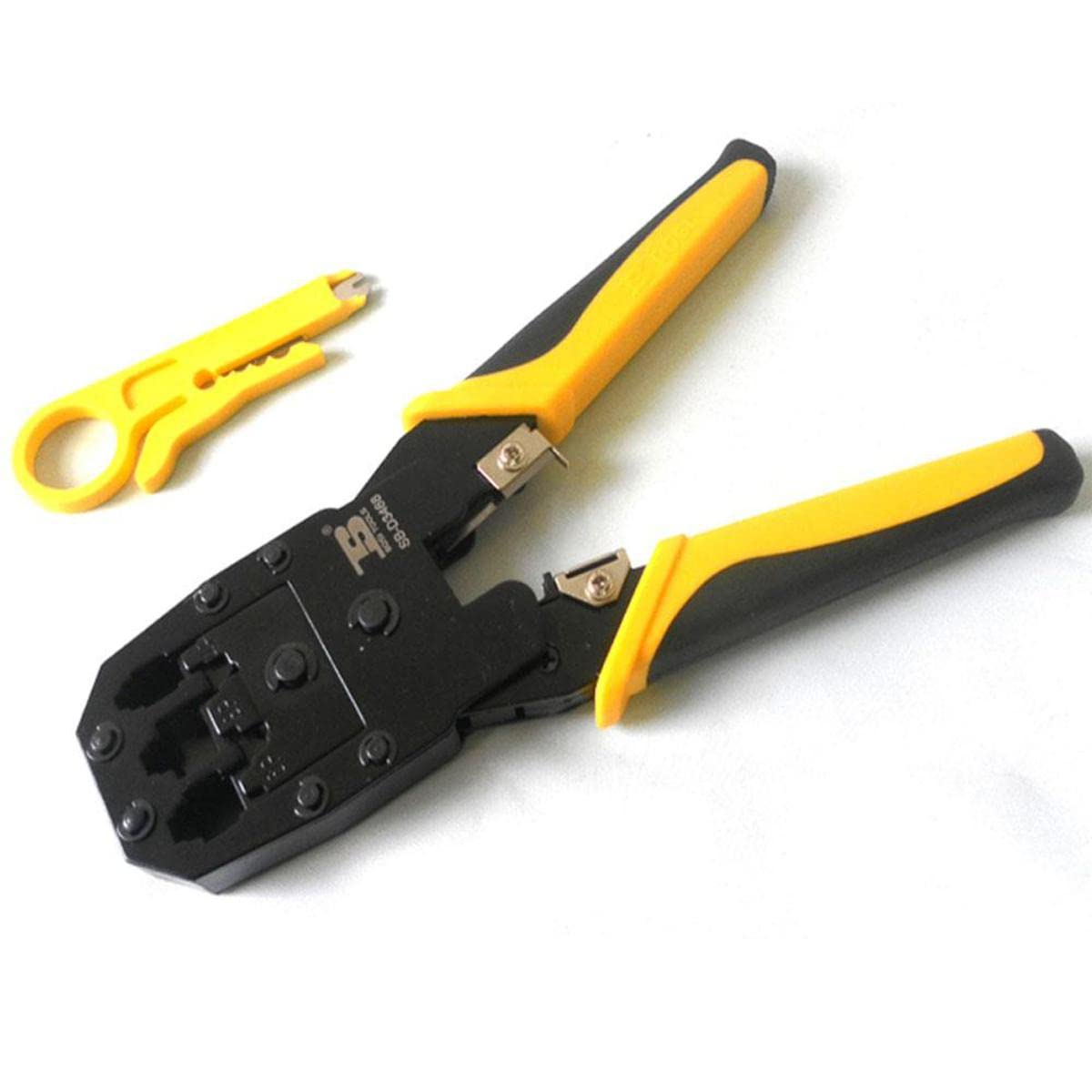 BOSI 3-in-1 Crimping Tool 4P, 6P, 8P (RJ45) for RJ9 RJ11 RJ12 RJ45 Connectors (Network Cable Crimper Tool) image 1