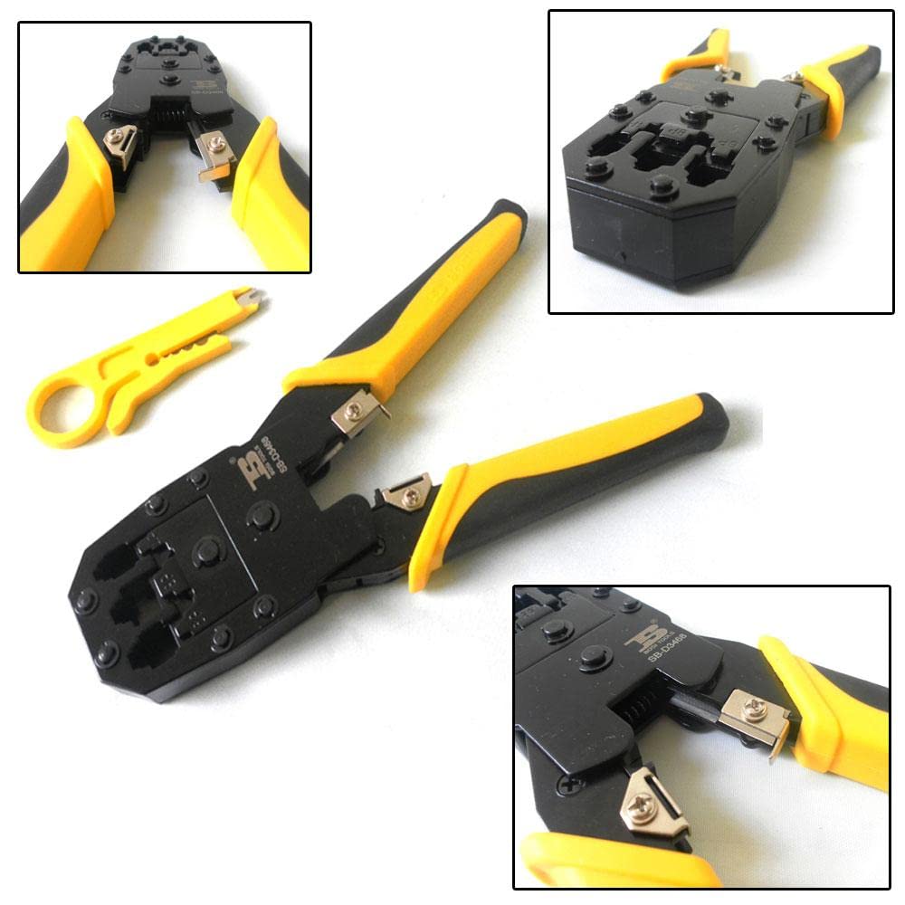 BOSI 3-in-1 Crimping Tool 4P, 6P, 8P (RJ45) for RJ9 RJ11 RJ12 RJ45 Connectors (Network Cable Crimper Tool) image 3