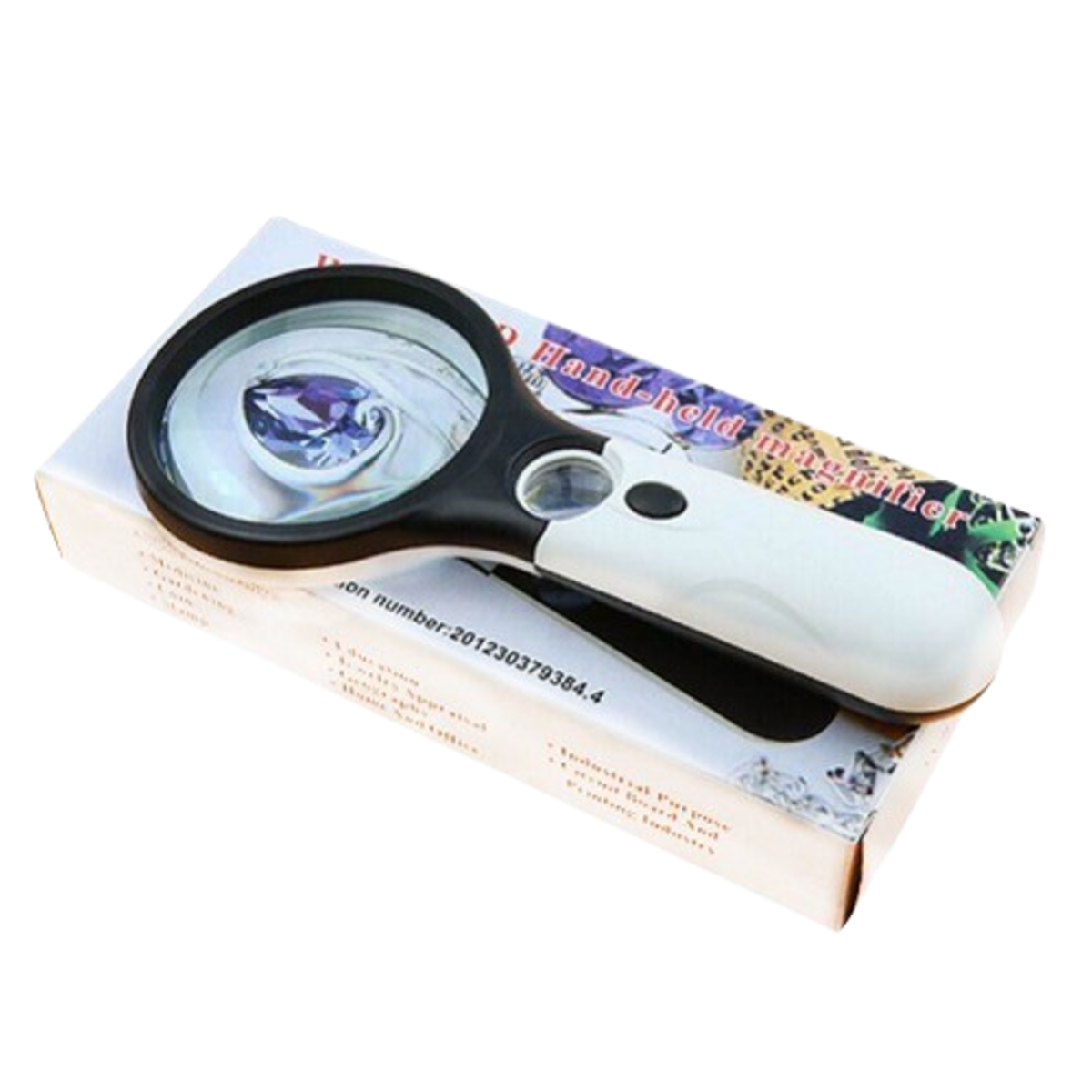 LED Magnifying Glass 2.5X with 3 LED Lights (45 x 22 mm Lens, 90 mm Magnifier) image 1