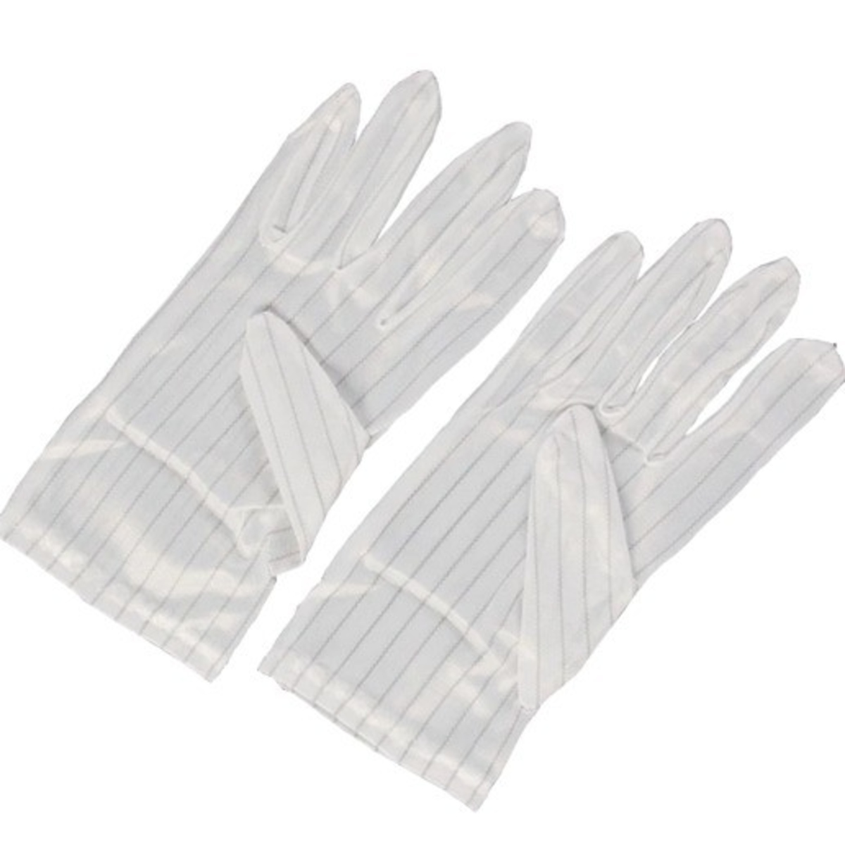 Cleanroom White ESD Anti Static Topfit Gloves Dotted Microfiber and Nitrile (ESD Protective Gloves) image 1
