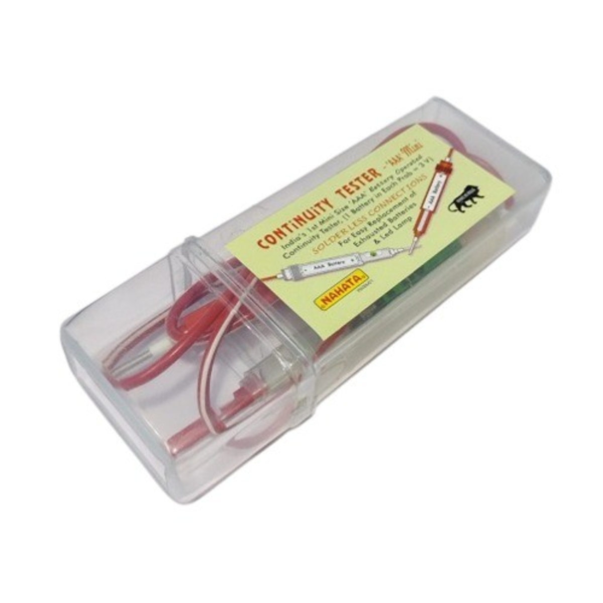 LED Indicator Continuity Tester with AAA Cell in Plastic Box Pack (Electrical Continuity Test Tool) image 1