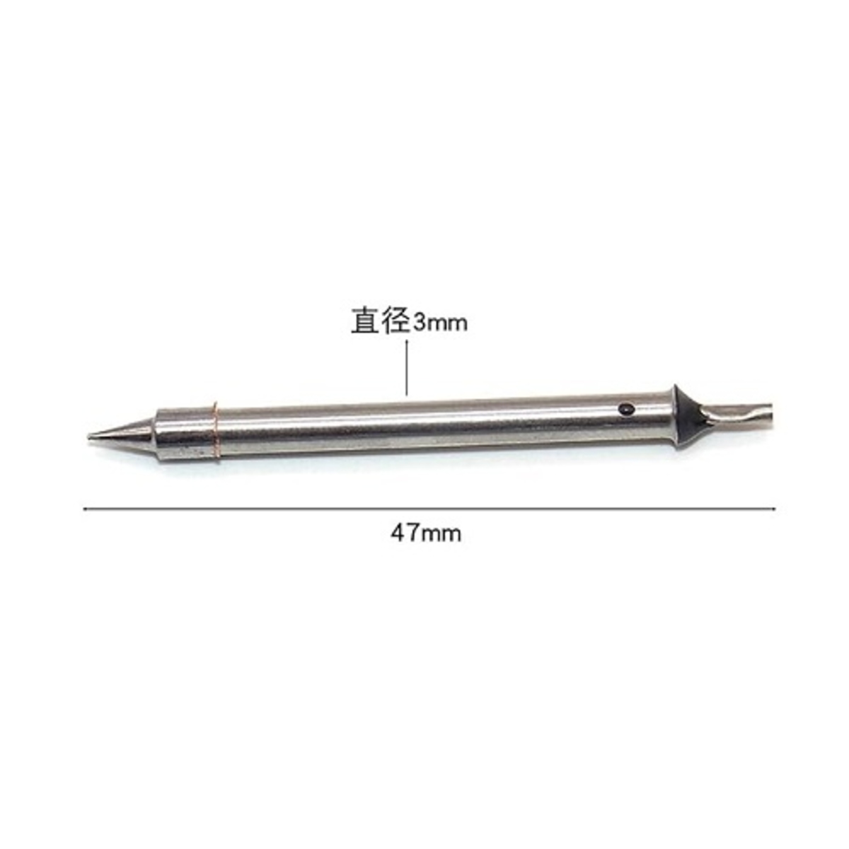Replacement Soldering Iron Tip 47 x 3 mm for USB Powered 5V 8W Soldering Iron (Silver Tip) image 4