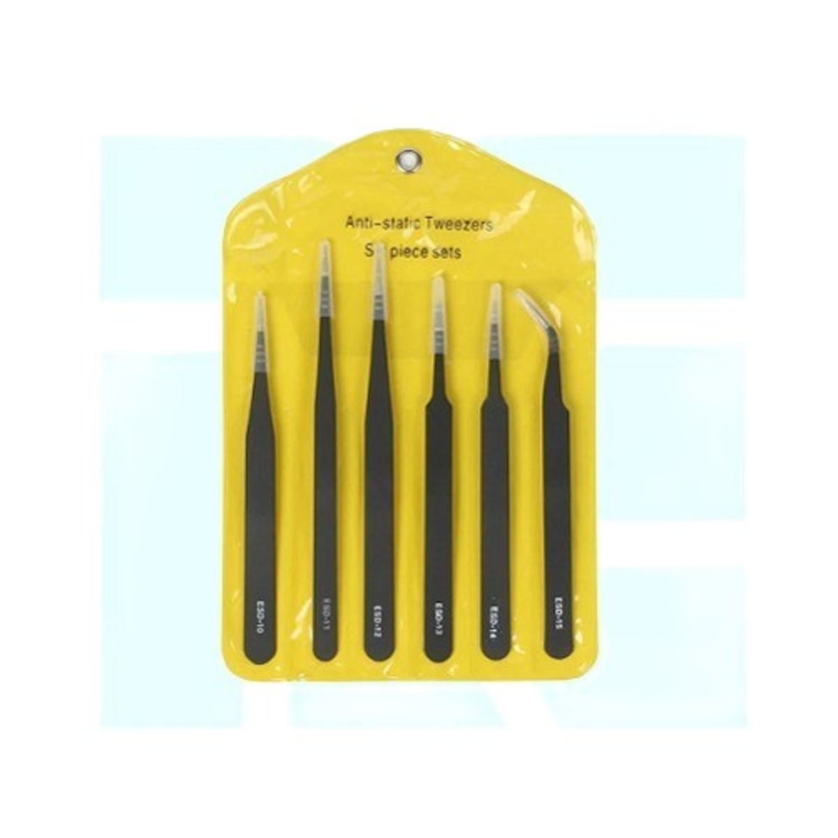 Anti-Static Tweezers Set of 6 (ESD Safe Precision Tweezer Kit) image 1