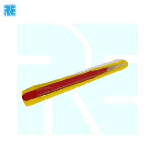 Pointed Stainless Steel Red 5.5 Inch Straight Tweezer No-9 image 1