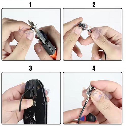 YF-05H Coaxial Cable Crimping Pliers Kit for SMA/BNC Connectors image 6