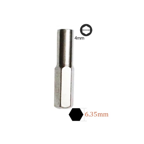 6.35mm to 4mm Magnetic Insert Bit Adapter – Mini Electric Screwdriver Hex Socket Holder (25mm) image 1