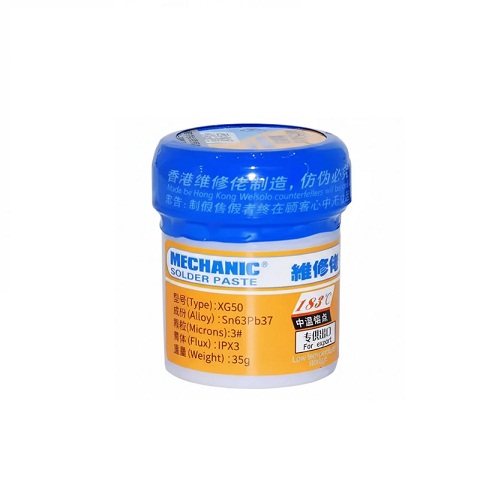 Mechanic High Intensity Soldering Paste for BGA and SMD Component Blue 35 Gram (Lead Free Solder Paste for SMT PCB Rework and Electronics Repair) image 1