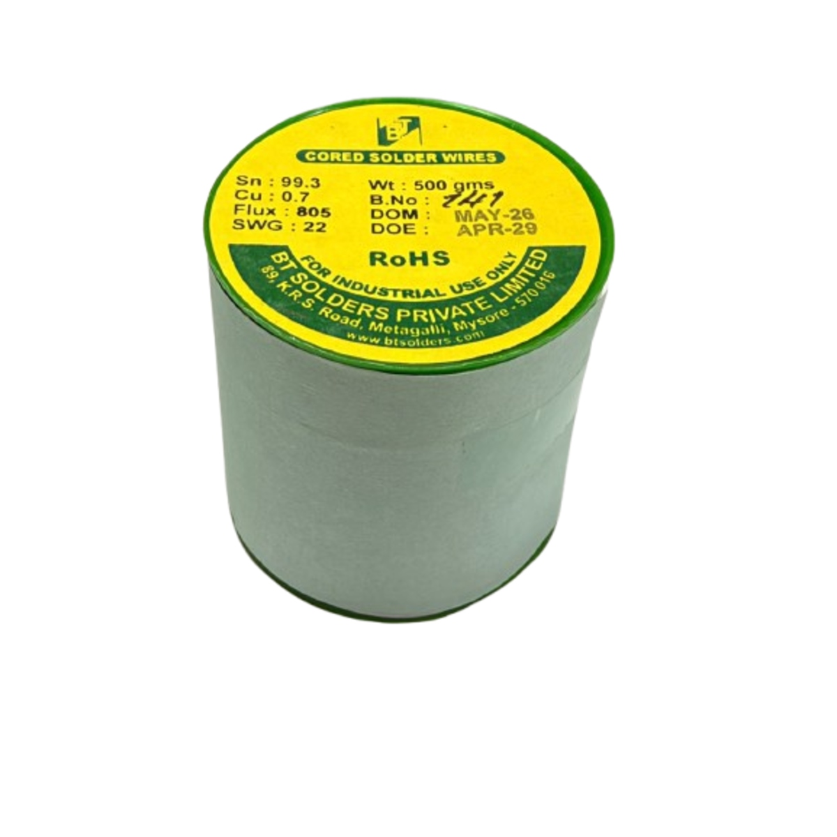 BT Lead Free Solder Wire 99.3/0.7 22 SWG 500g Reel image 1