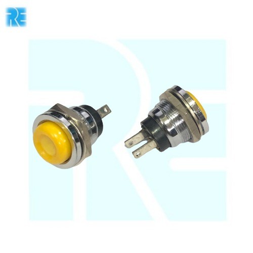 PB16 Push To On Switch Yellow - PIRI image 1