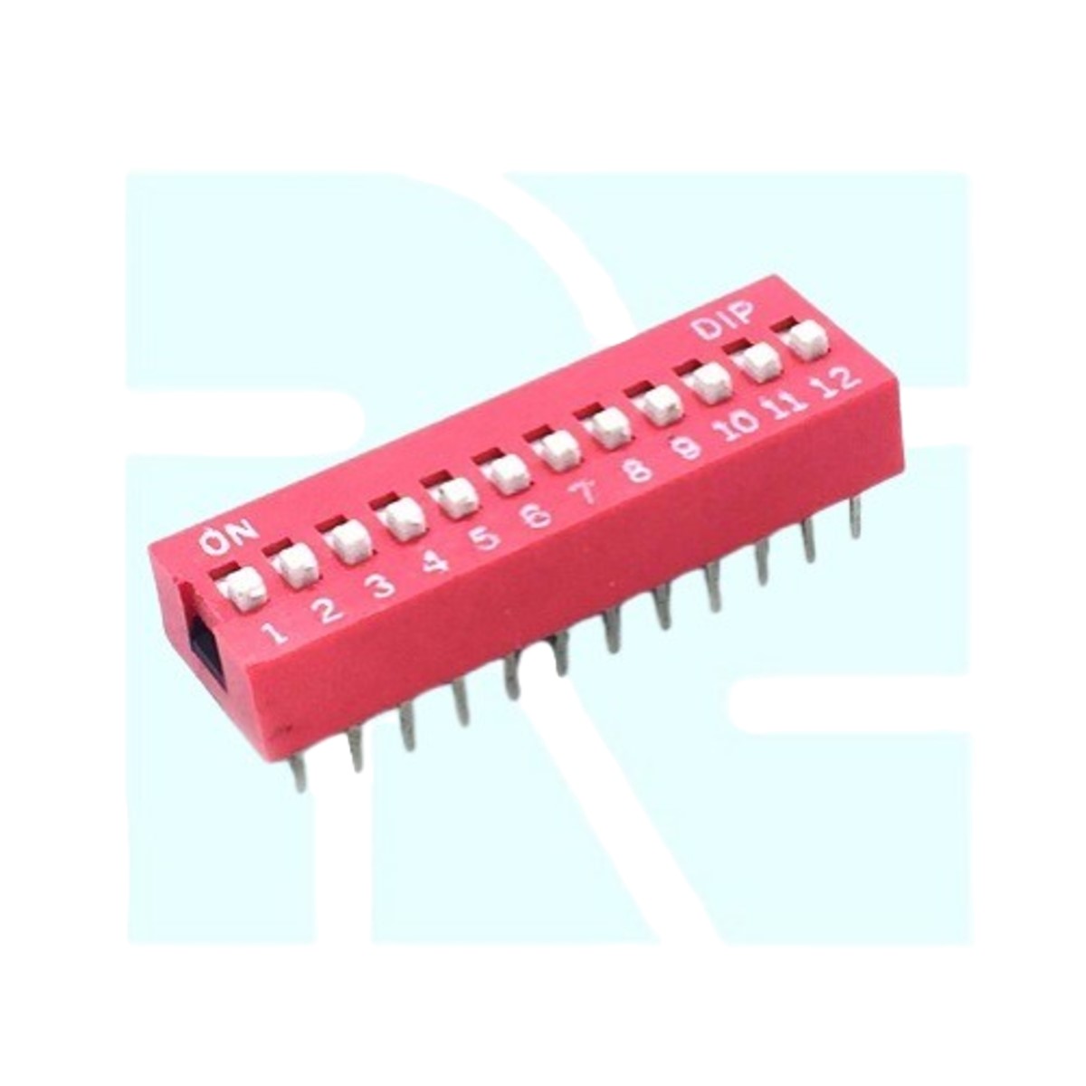12 Way DIP Switch 2.54mm 24 Pin Through Hole Switch (12 Position DIP Switch) image 1