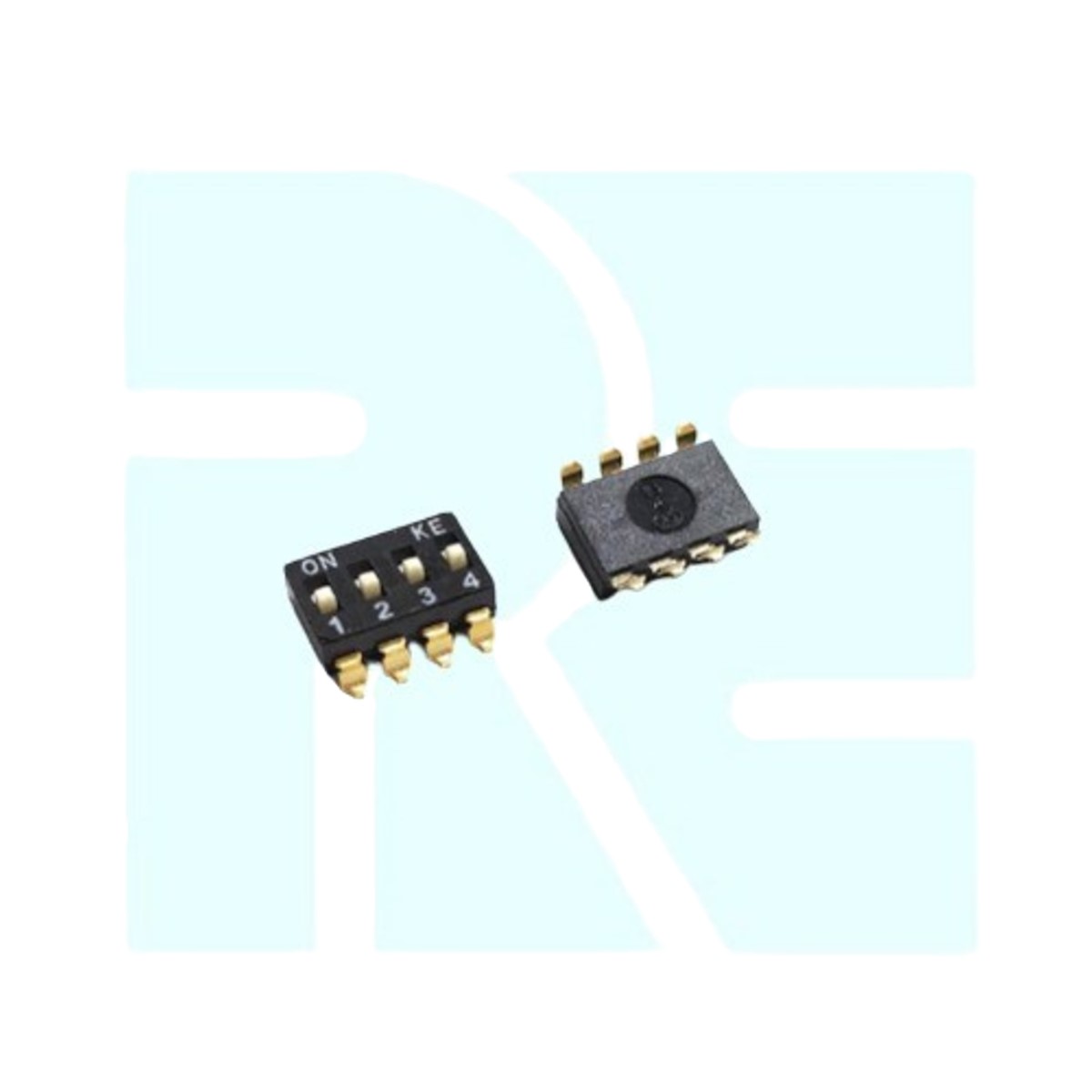 4 Way SMD DIP Switch 2.54mm Pitch (Miniature Slide Switch, Configuration Switch) image 1