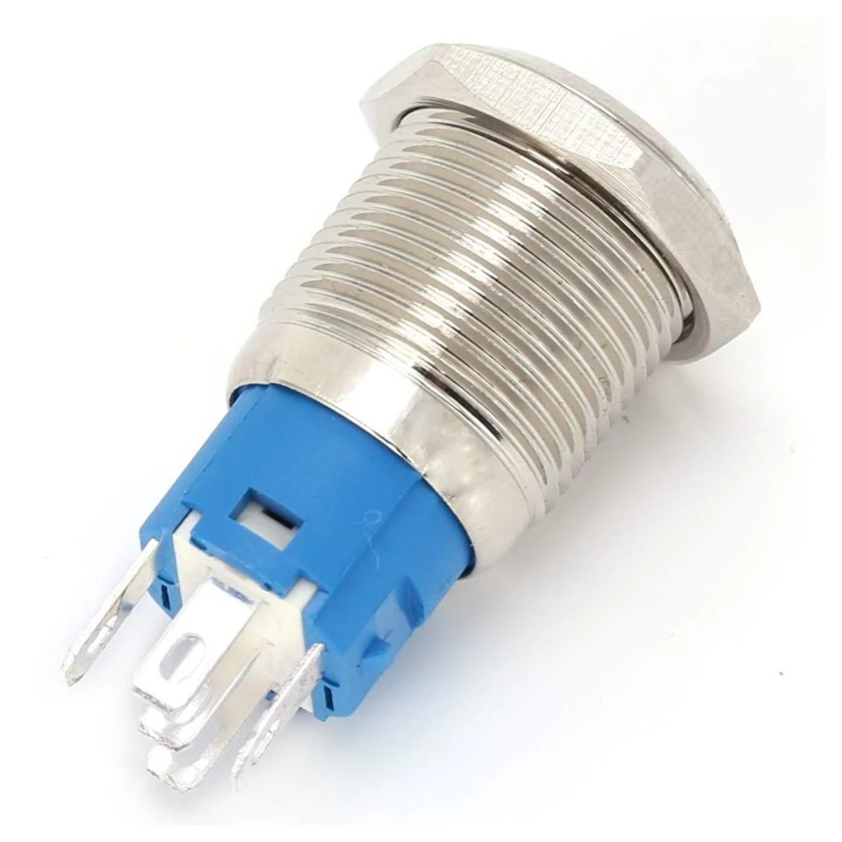 12mm Metal Push Button Switch Latching Type 12-24V Waterproof with Green LED Indicator (12mm Push Button Switch) image 2