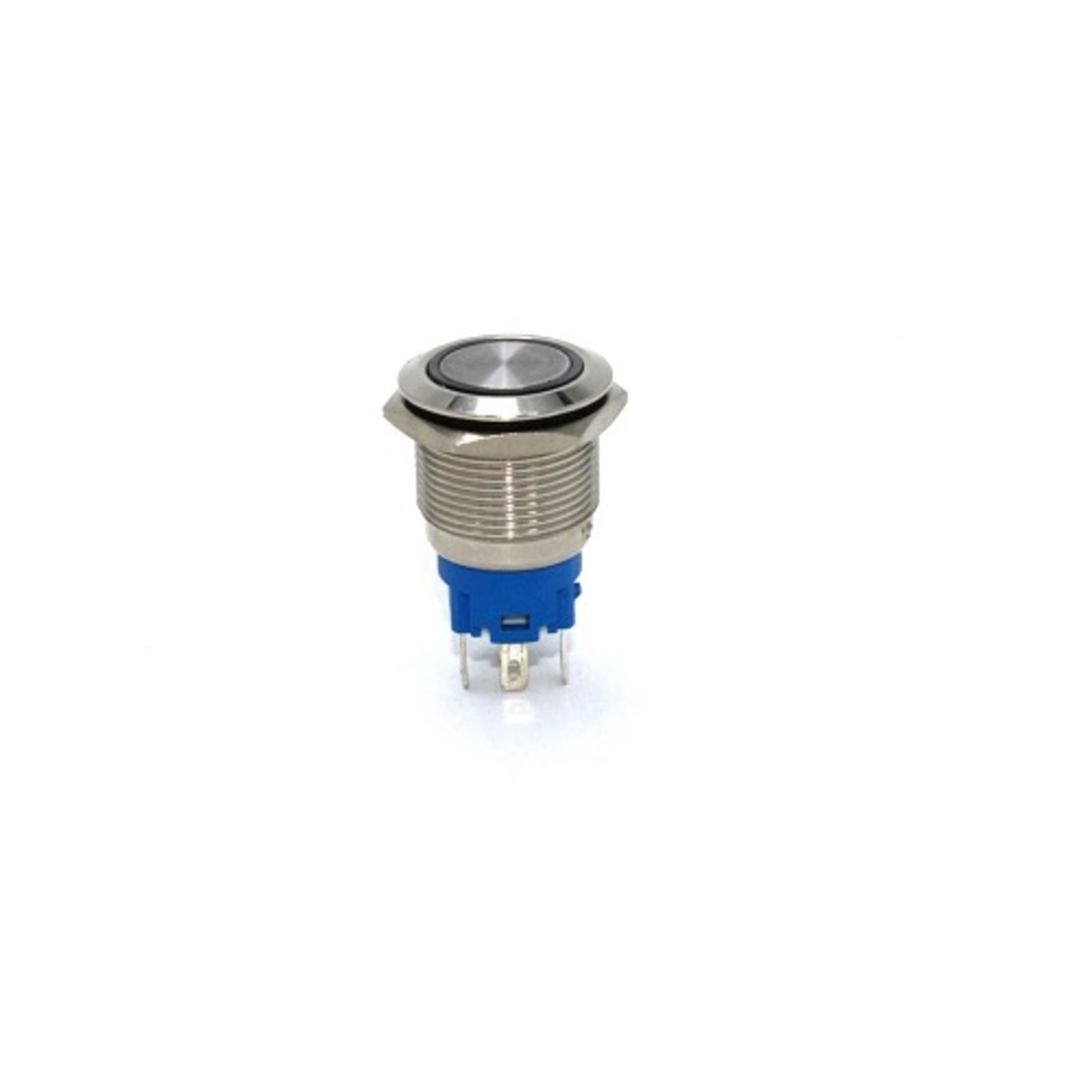 16mm Latching Metal Push Button Switch (12V to 24V White LED, Power Symbol) image 3