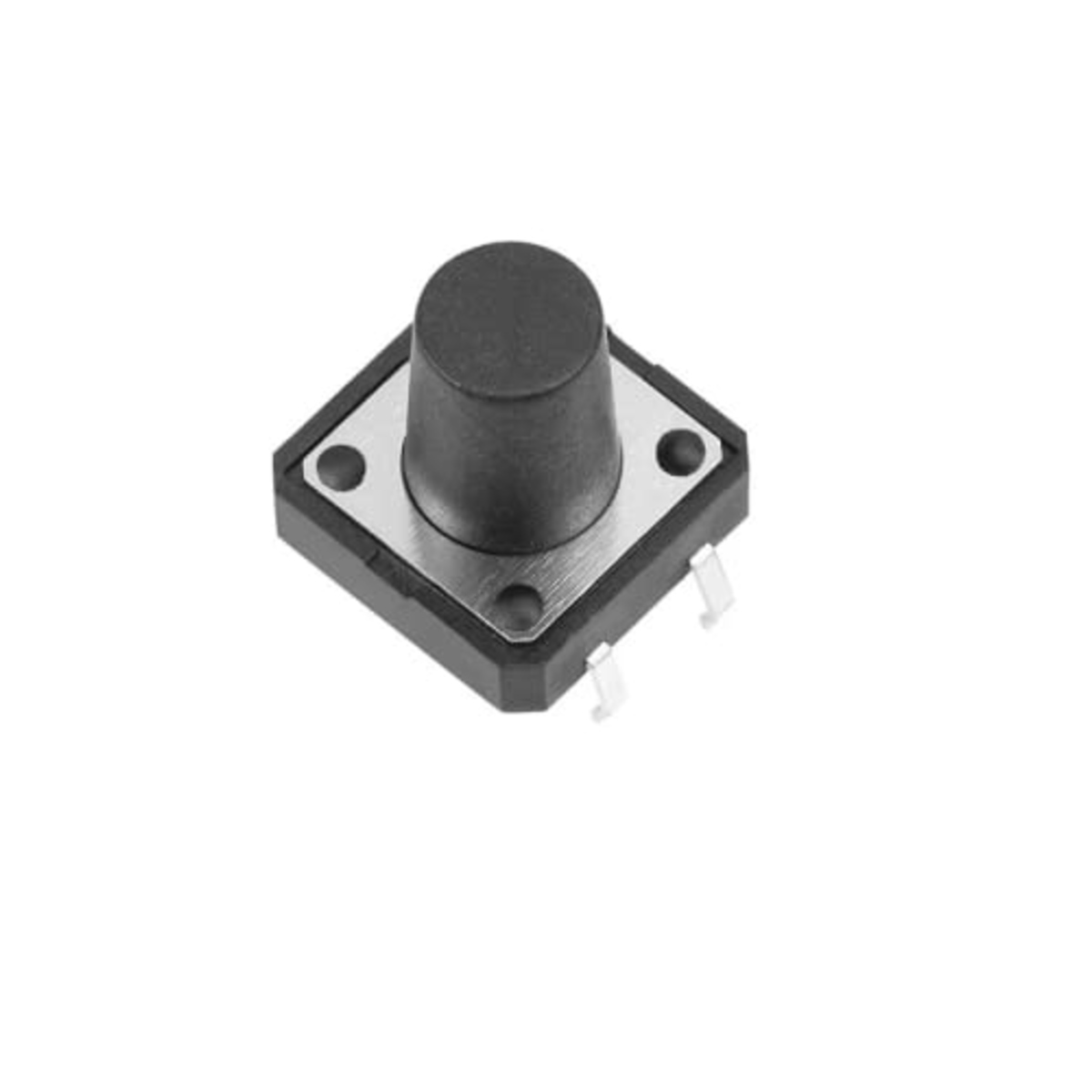 12 x 12 x 20mm 4 Pin DIP Momentary Tactile Switch Black ROHS (Push Button Tact Switch) image 2
