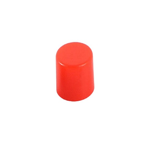 Red Round Cap for Tactile Switch Push Button (10mm Length, 8mm Round Cap) image 1