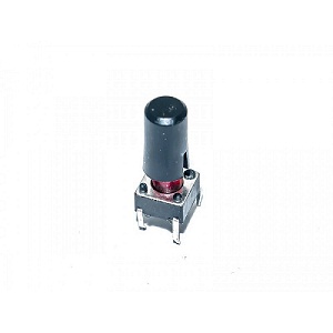 Black Round Cap for Tactile Switch Push Button (15mm Length, 9mm Round Cap) image 2
