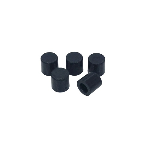 Black Round Cap for Tactile Switch Push Button (15mm Length, 9mm Round Cap) image 1
