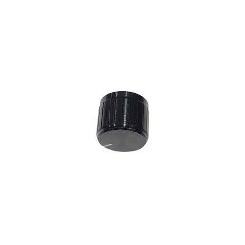 Metallic Black Knob for 6.35mm Round Shaft with Top Indicator Line (19mm Control Knob) image 2