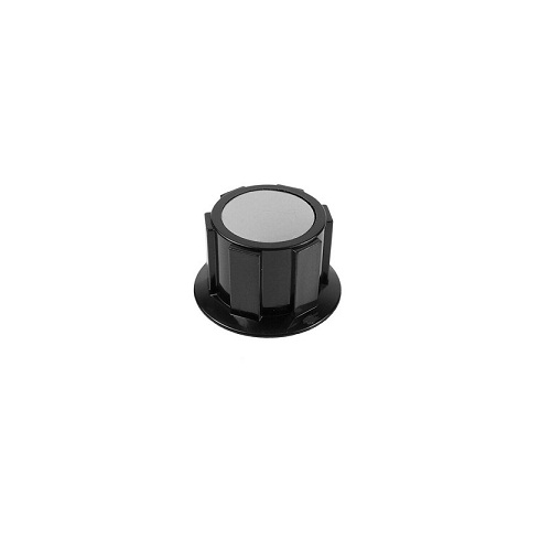 Backlite Black Knob 1/4 Inch MD with White Cap (Control Knob) image 1