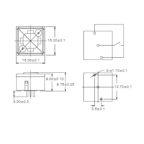 LT1-19-A0 Key Switch – Transparent Cap (No LED) image 3
