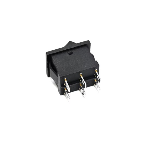 KCD1-1-202 Double Rocker Switch 6-Pin (ON-ON) – Black image 2