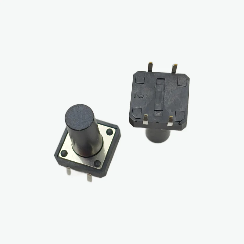 12 x 12 x 17mm Black Momentary Tactile Push Button Switch (4 Pin DIP Tact Switch) image 2