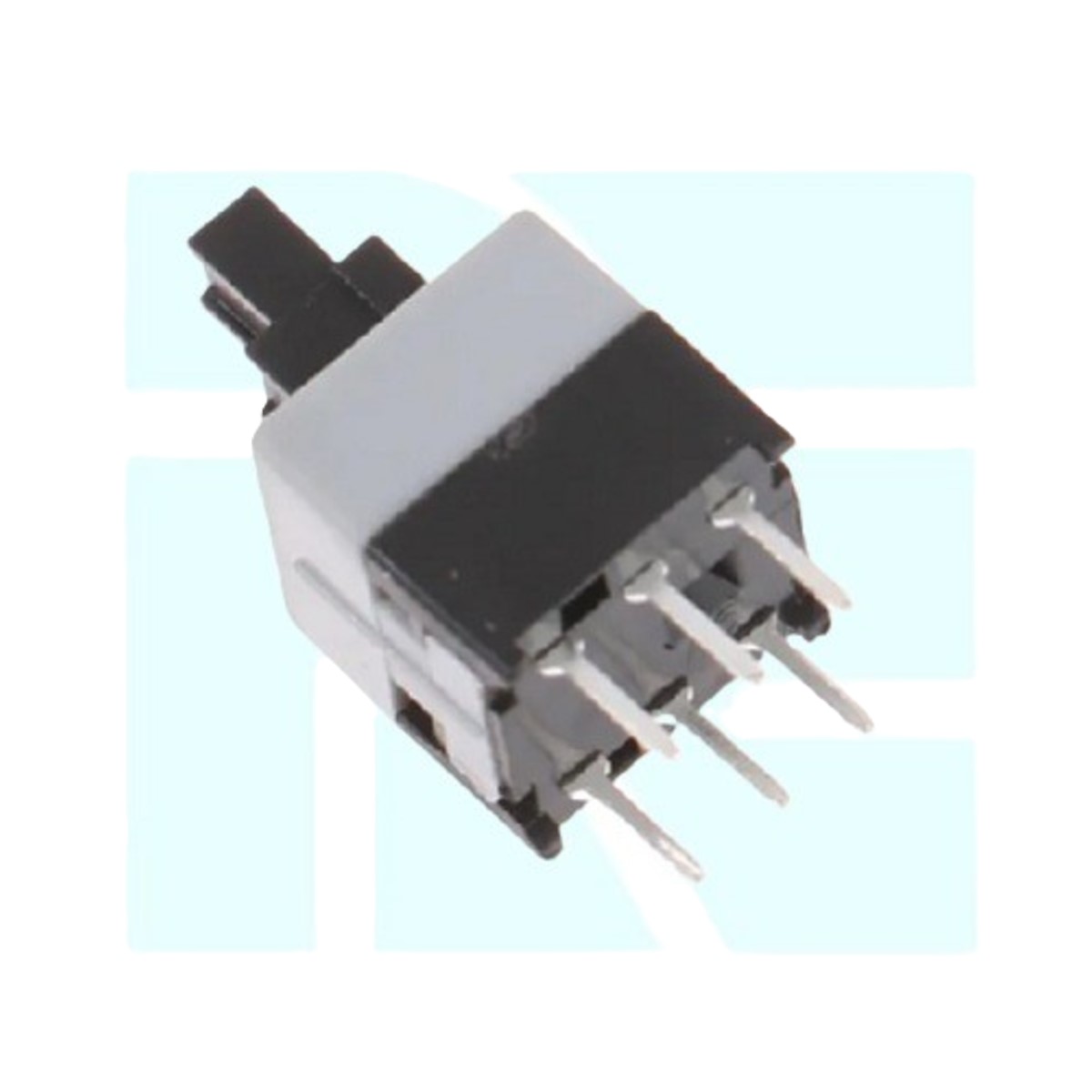8x8mm 6 Pin DPDT Push Switch Push To OFF Gray Black Through Hole image 1