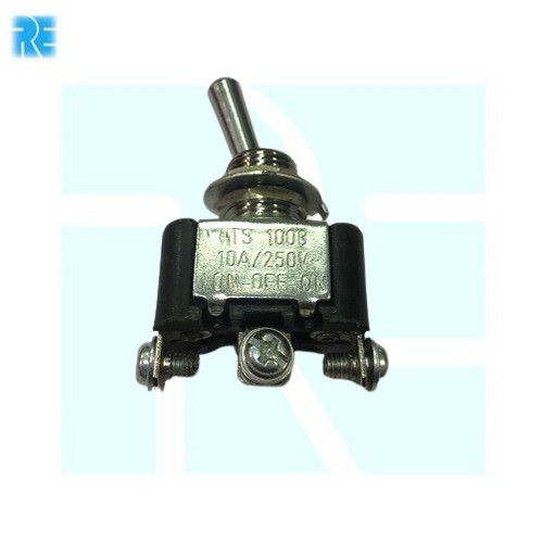 Suraj Metal Toggle Switch 10A SPDT ON-OFF-ON (Centre off) TS-1003 image 1