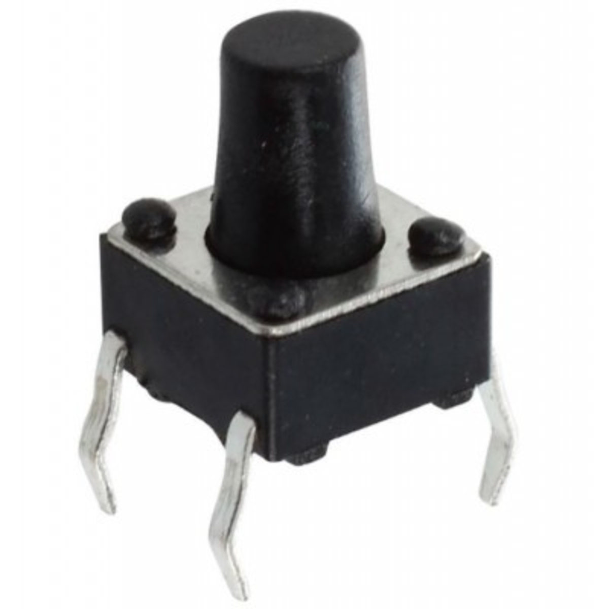 6x6x7.5mm Tactile Momentary Push Button Switch Black (Tact Switch) image 1