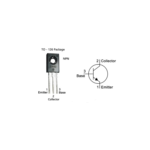 D882 NPN Silicon Power Transistor TO-126 Package (NPN Power Amplifier Transistor) image 3