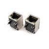 RJ45 Ethernet Connector with Integrated Magnetics and LED for 10/100 Base