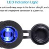 12V Waterproof Car Cigarette Lighter Socket With Blue Led Indicator - Image 4