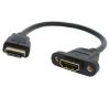 HDMI Male to Female Panel Mount Extension Adapter Cable-30 CM