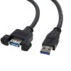 USB Type A Male To Type A Female Panel Mount Extension Cable - 30 CM - Image 4