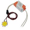 DC 12V Light Bulb 3W Round 28mm Dia High Power COB Led Bulb Double Color White / Worm White