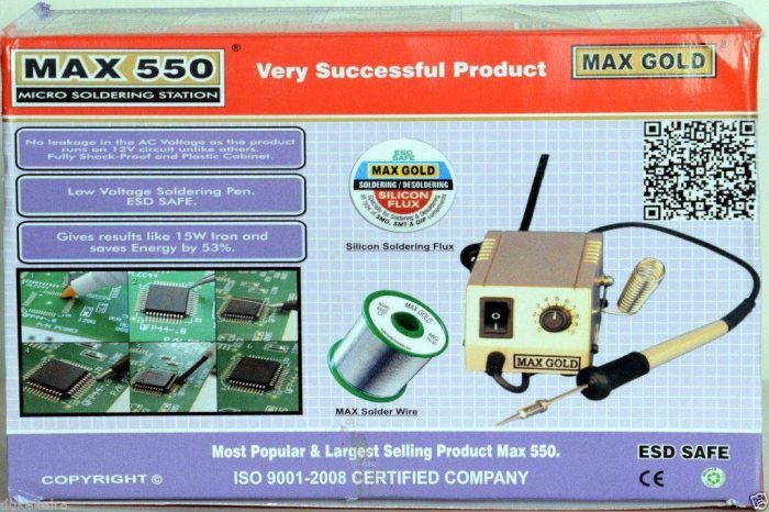 MAX GOLD 550 Micro Soldering Station – 15W