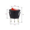 3 PIN Round Rocker Switch 6A 250V AC with LED Light - Image 5