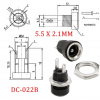 DC-022B - 5.5mm x 2.1mm DC Power Jack Socket - Image 3