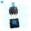 E-SWITCH Non-locking Black/Blue button switch 10X10X14