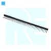 40 X 1 Pin 2.54 mm Pitch Male Berg Strip Right Angle Single Row Header Silver Plated