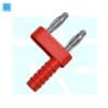 4mm one banana jack to two banana 14mm Short circuit connector Red - Image 3
