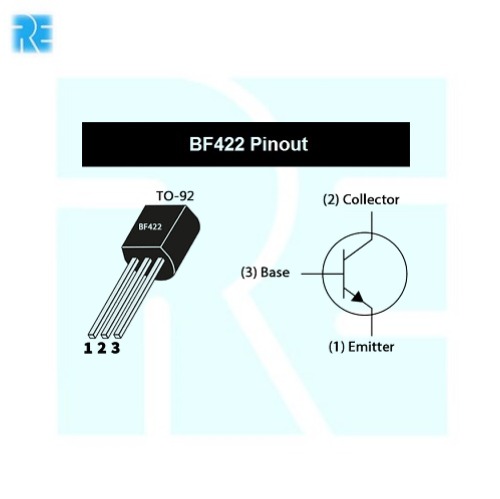 BF422 Bipolar High Voltage NPN-TO 92 Transistor - Image 3