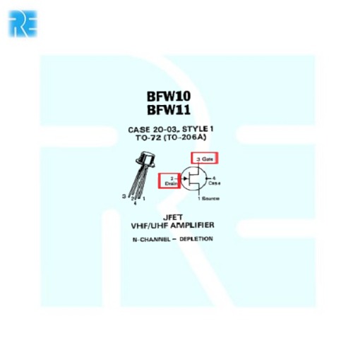 BFW11 Philips N-Channel Depletion JFET - Image 4