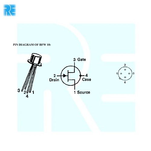 BFW10 BEL N-Channel Depletion JFET 30V 20mA TO-72 Package - Image 4
